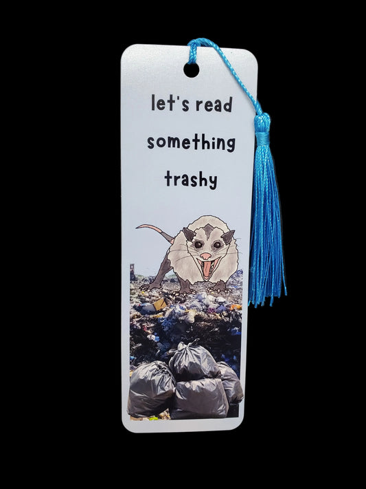 Trash Readin' possum bookmark
